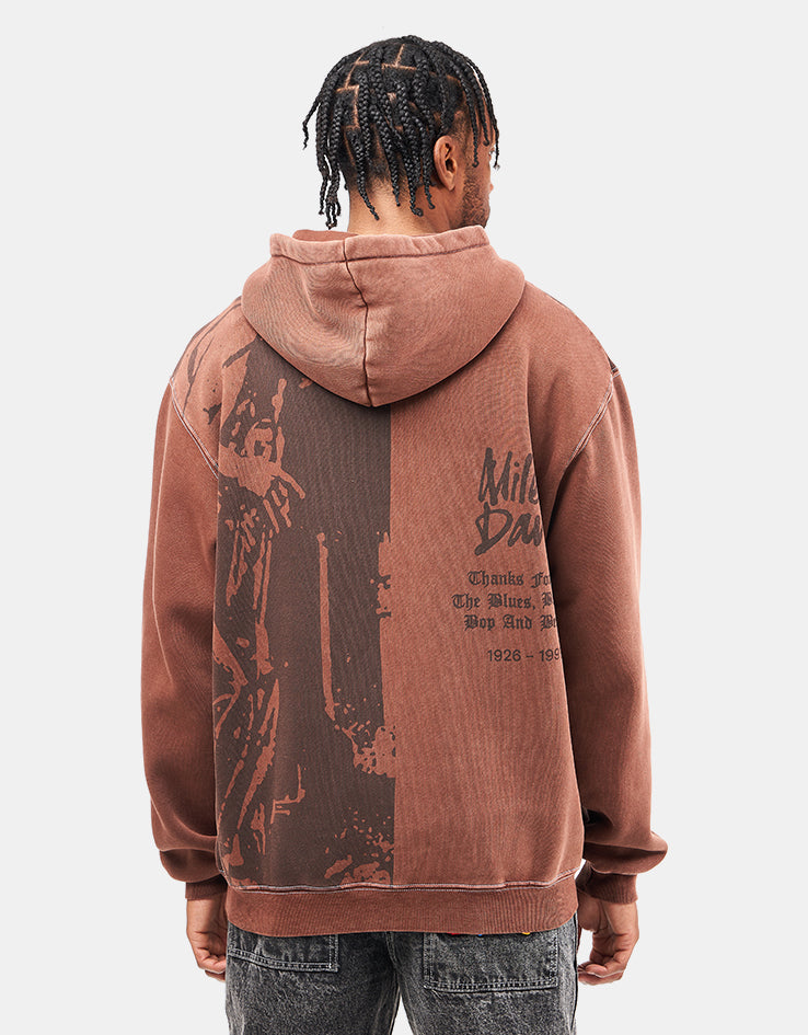 Butter Goods x Miles Davis Thanks Zip-Thru Hoodie - Brown