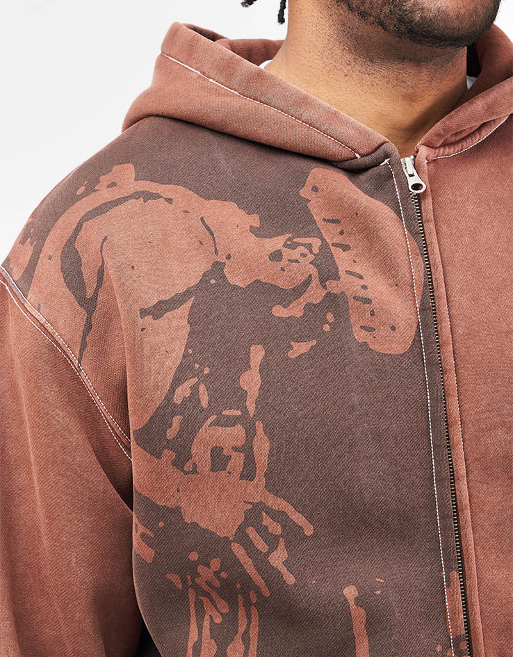 Butter Goods x Miles Davis Thanks Zip-Thru Hoodie - Brown