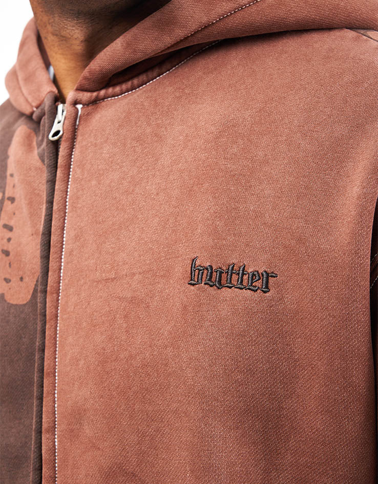 Butter Goods x Miles Davis Thanks Zip-Thru Hoodie - Brown