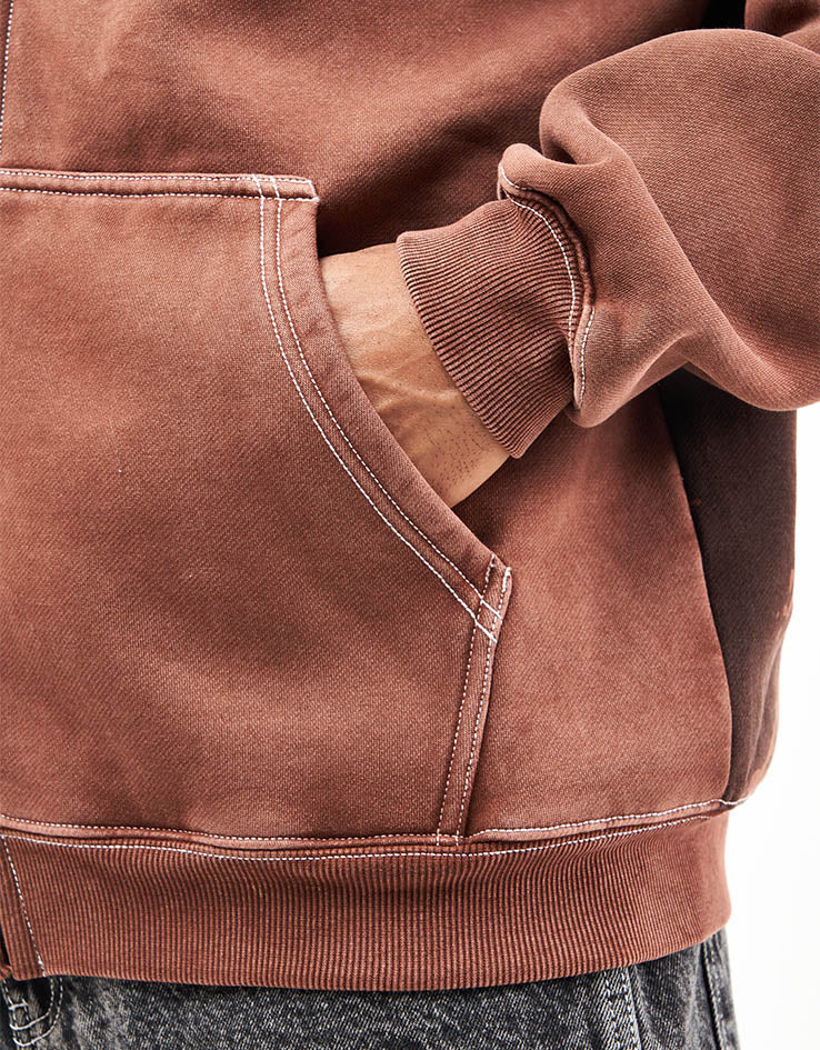 Butter Goods x Miles Davis Thanks Zip-Thru Hoodie - Brown