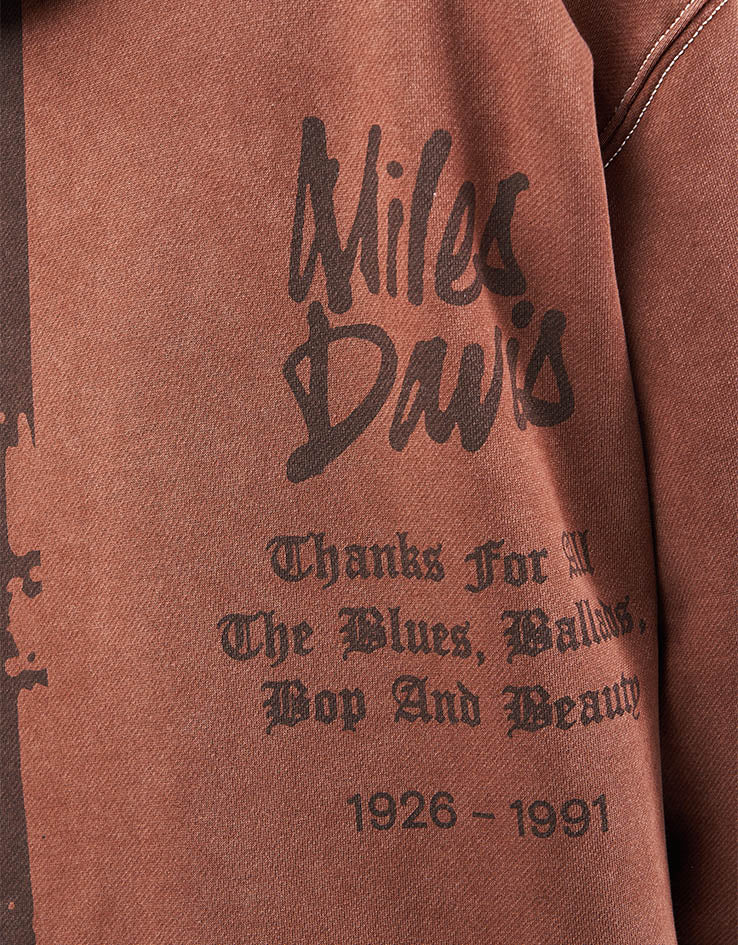 Butter Goods x Miles Davis Thanks Zip-Thru Hoodie - Brown