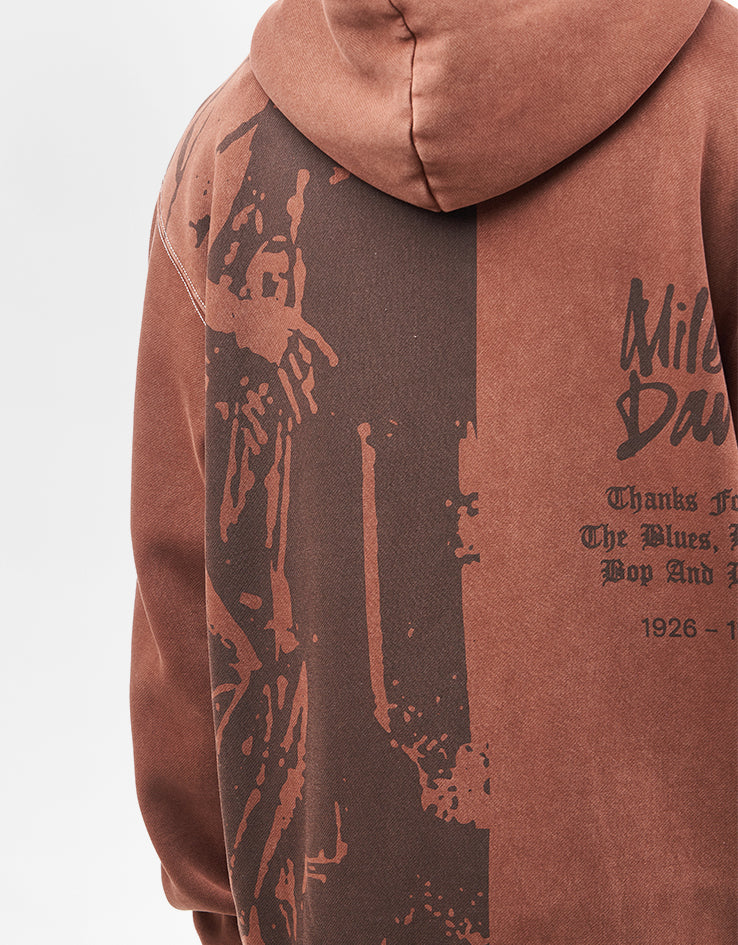 Butter Goods x Miles Davis Thanks Zip-Thru Hoodie - Brown