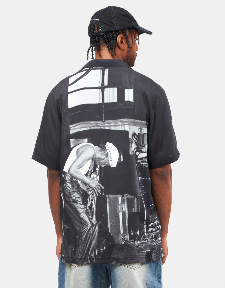 Butter Goods x Miles Davis Savoy Rayon S/S Shirt - Black