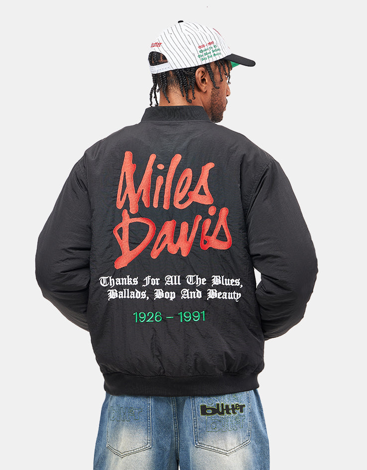 Butter Goods x Miles Davis Miles Bomber Jacket - Black