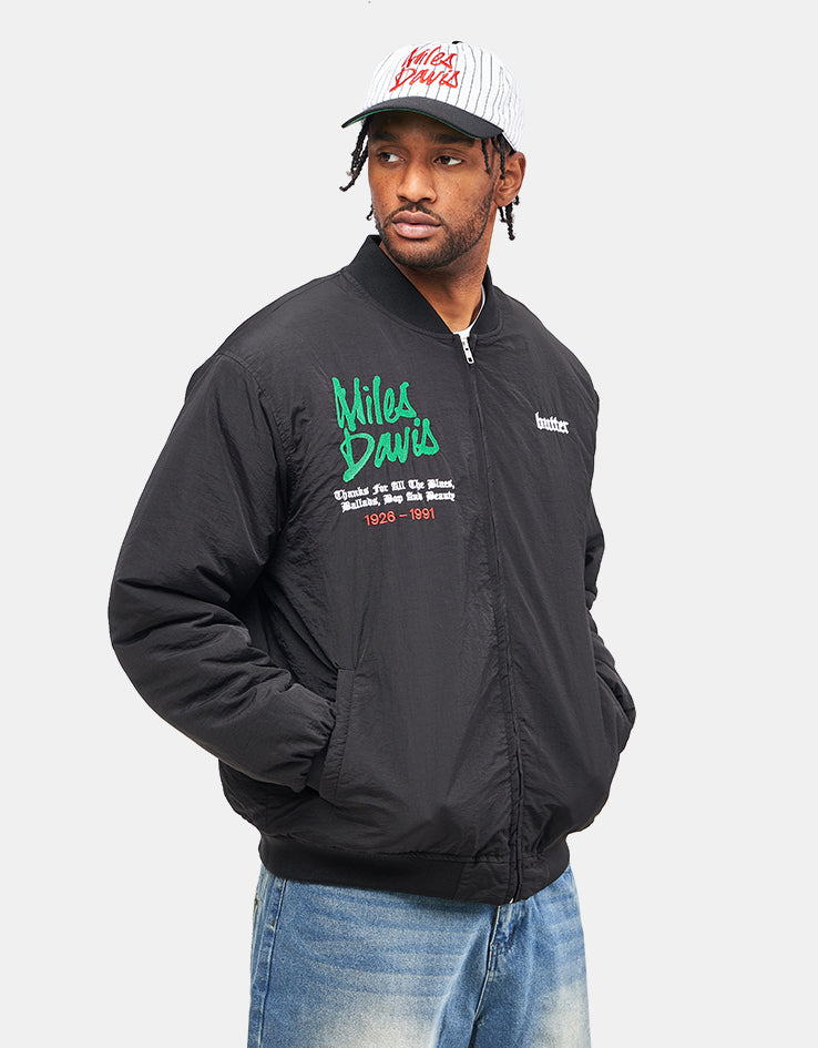 Butter Goods x Miles Davis Miles Bomber Jacket - Black