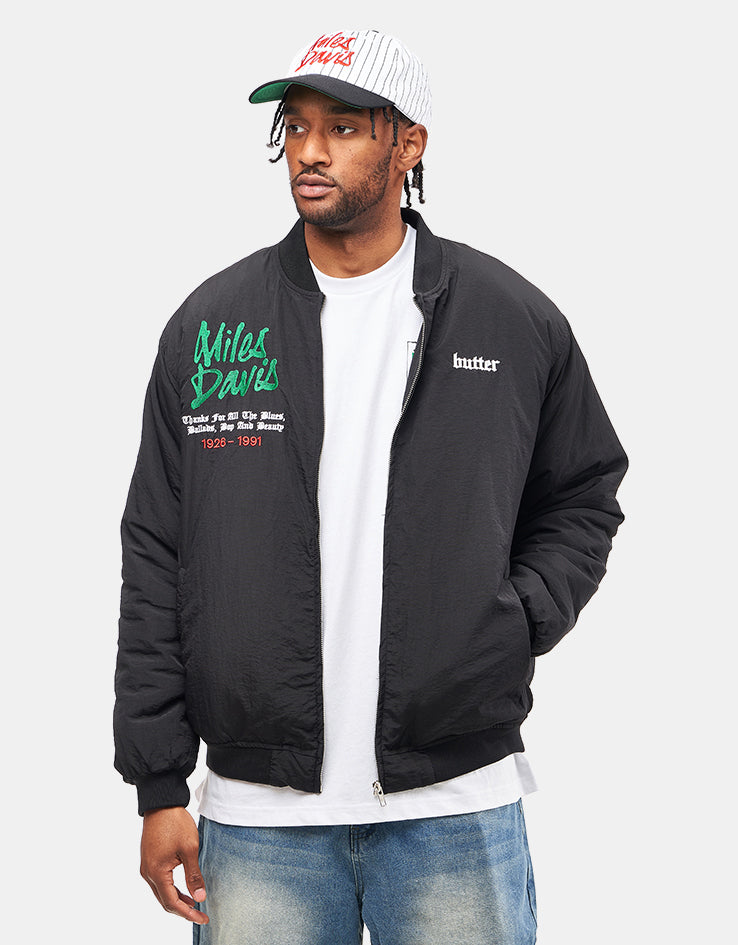Butter Goods x Miles Davis Miles Bomber Jacket - Black