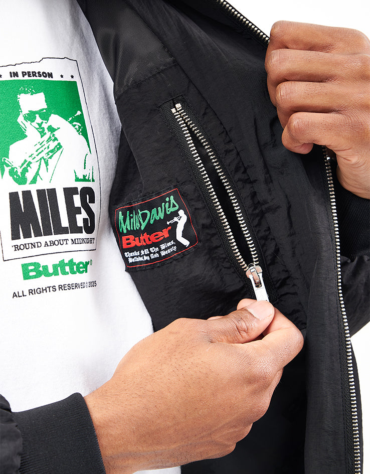 Butter Goods x Miles Davis Miles Bomber Jacket - Black