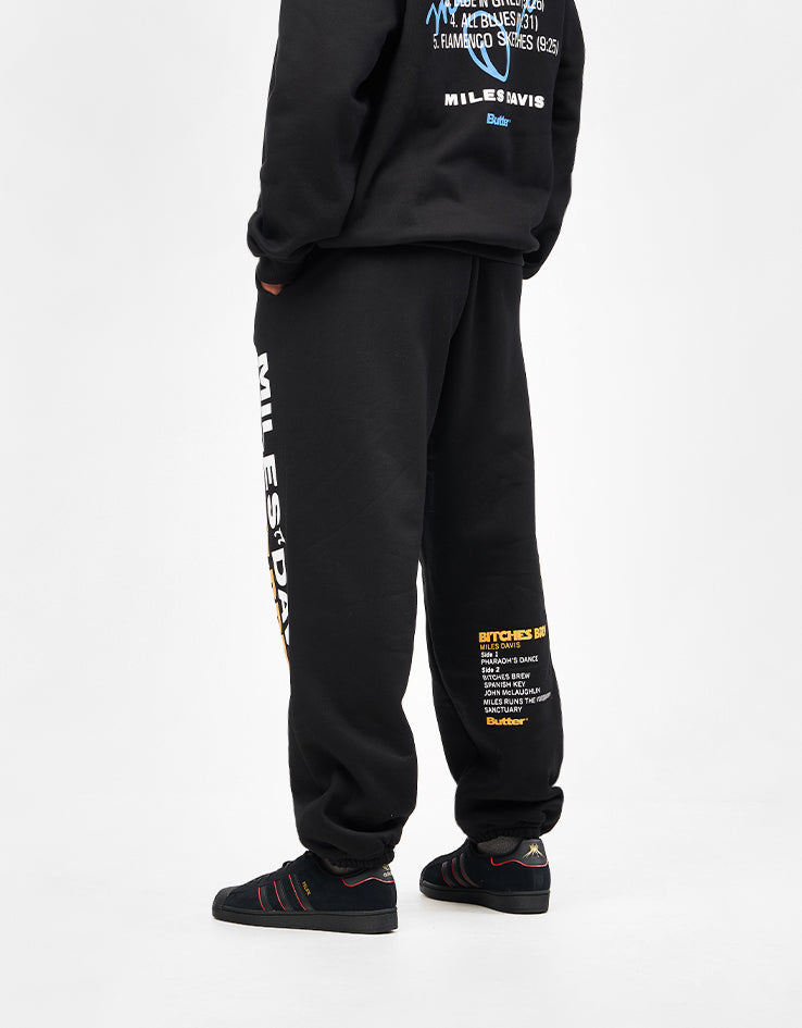 Butter Goods x Miles Davis Bitches Brew Sweatpants - Black
