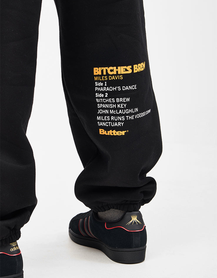 Butter Goods x Miles Davis Bitches Brew Sweatpants - Black