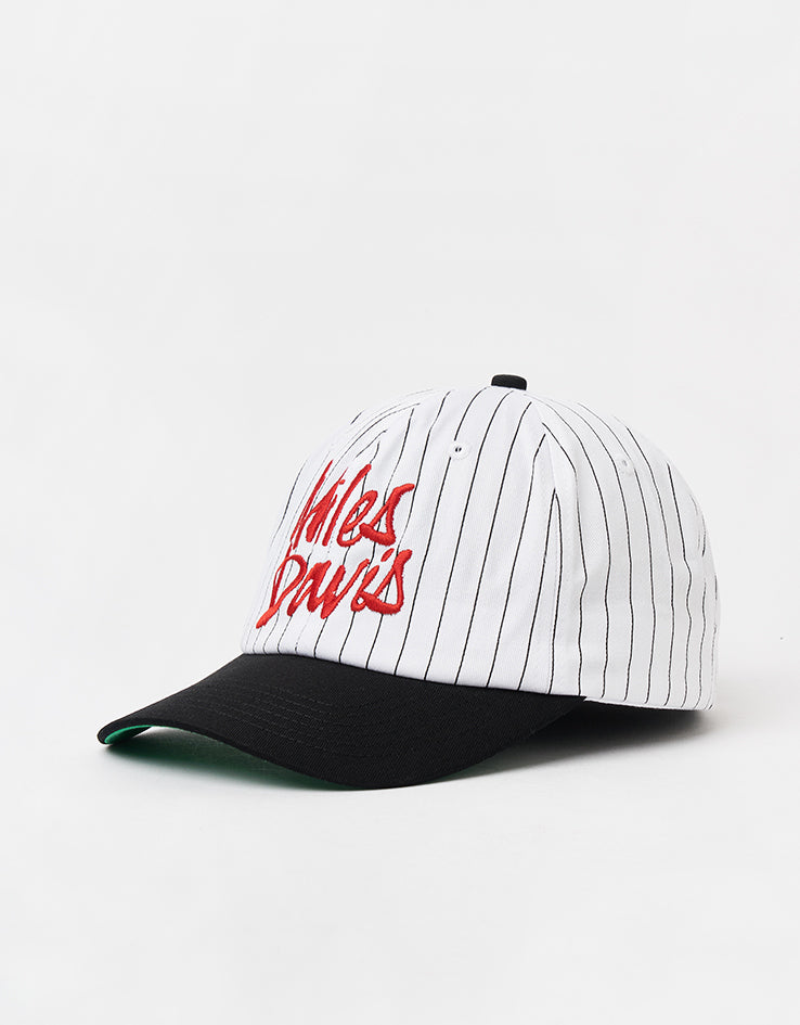 Butter Goods x Miles Davis Thanks 6 Panel Cap - White/Black