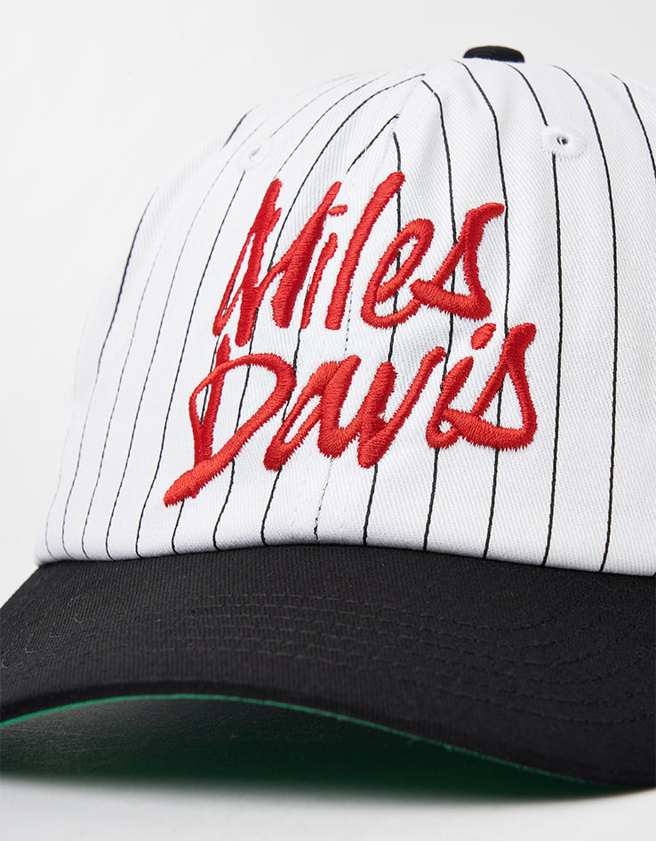 Butter Goods x Miles Davis Thanks 6 Panel Cap - White/Black