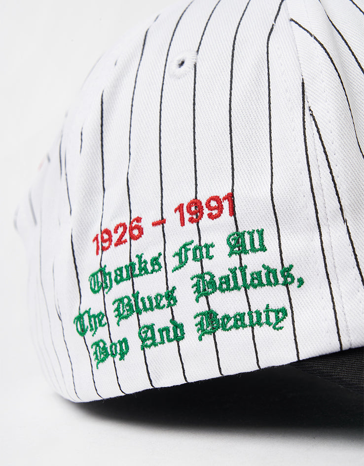 Butter Goods x Miles Davis Thanks 6 Panel Cap - White/Black