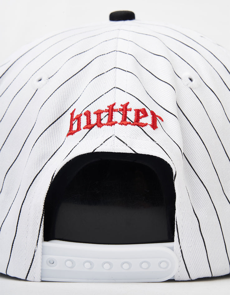 Butter Goods x Miles Davis Thanks 6 Panel Cap - White/Black