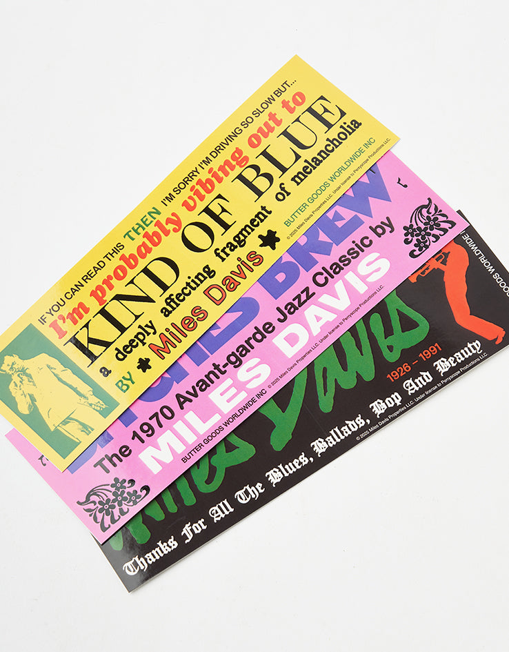 Butter Goods x Miles Davis Miles Bumper Sticker Pack - Multi