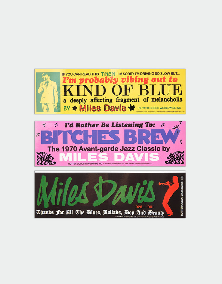 Butter Goods x Miles Davis Miles Bumper Sticker Pack - Multi