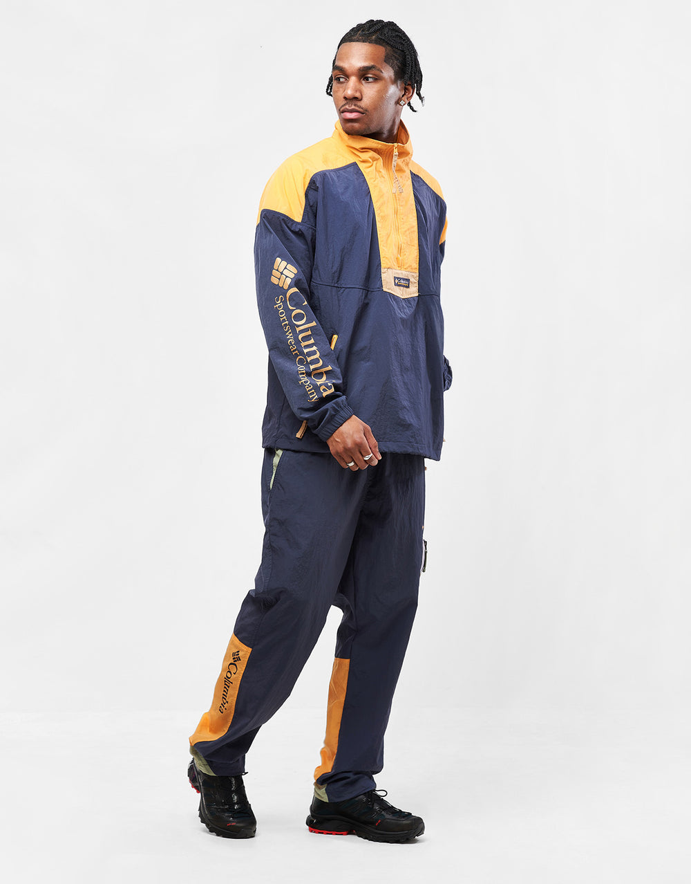 Columbia Riptide™ II Retro Windbreaker Anorak - Nocturnal/Summer Orange