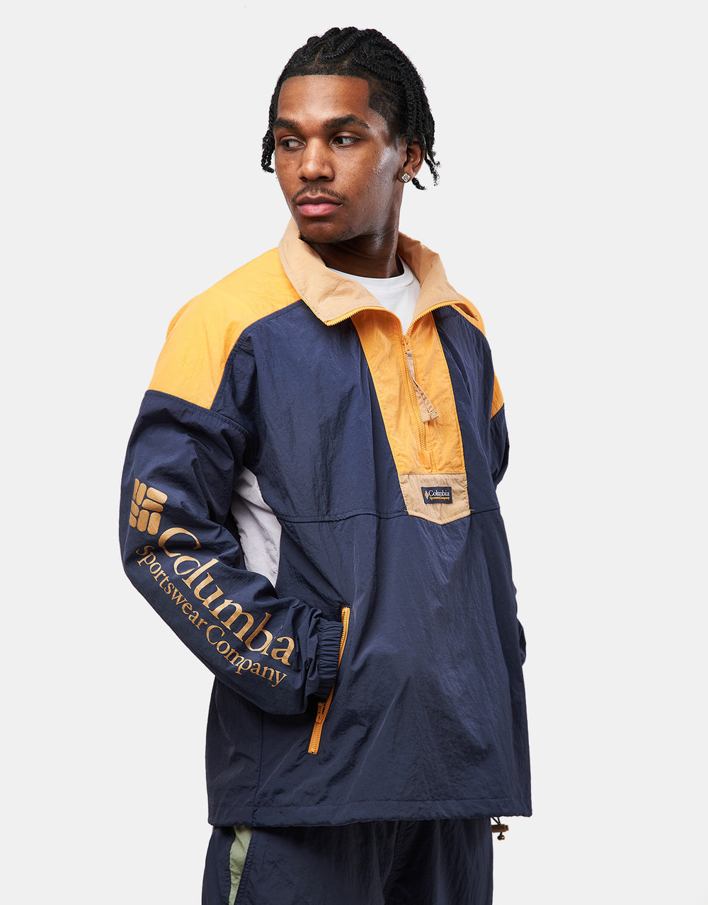 Columbia Riptide™ II Retro Windbreaker Anorak - Nocturnal/Summer Orange
