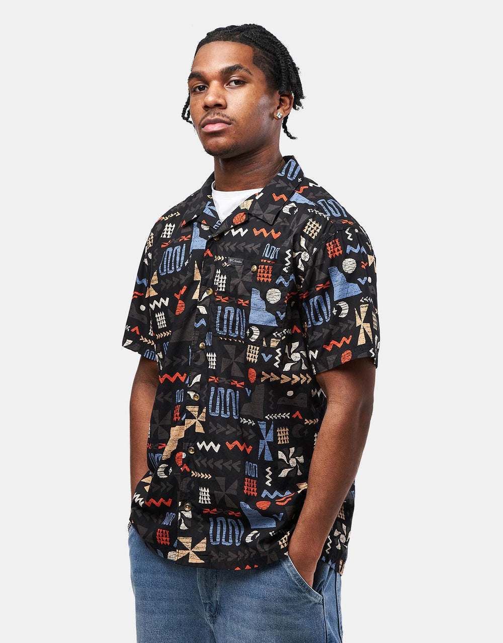Columbia Pine Canyon™ S/S Shirt - Black/Outer Bounds