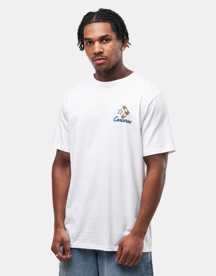 Converse Swinging Skeleton T-Shirt - White