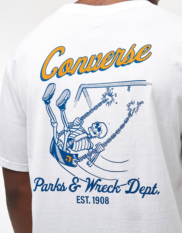 Converse Swinging Skeleton T-Shirt - White