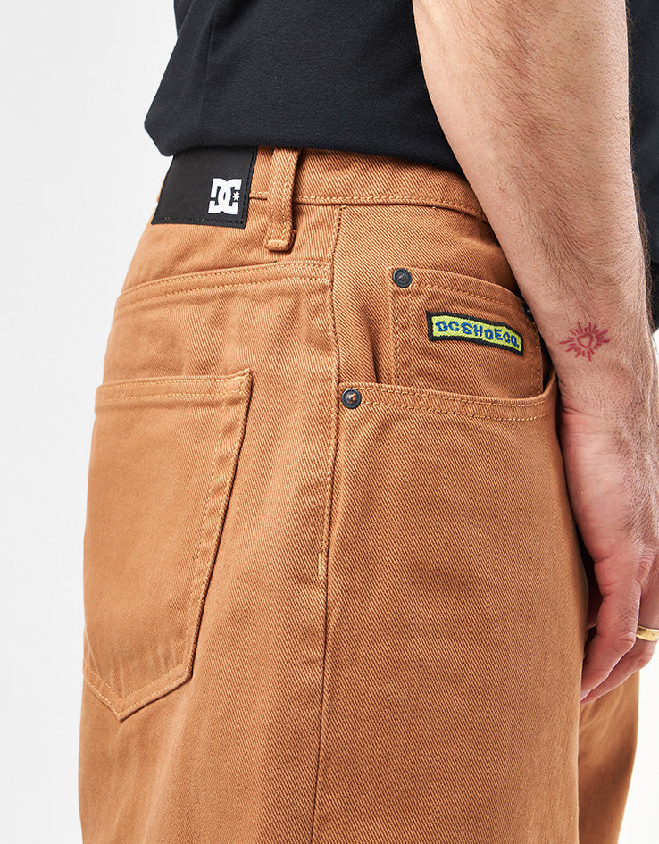 DC Worker Baggy Denim Shorts - Chipmunk Overdye