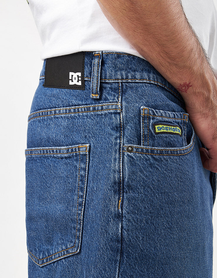 DC Worker Baggy Denim Shorts - Stone Indigo
