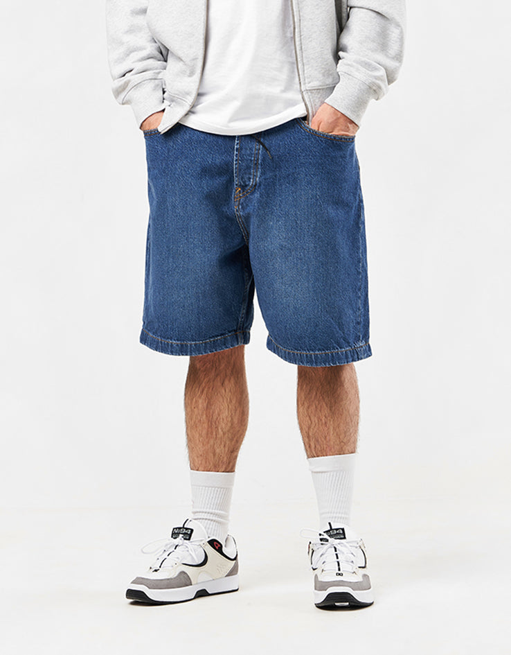 DC Worker Baggy Denim Shorts - Stone Indigo