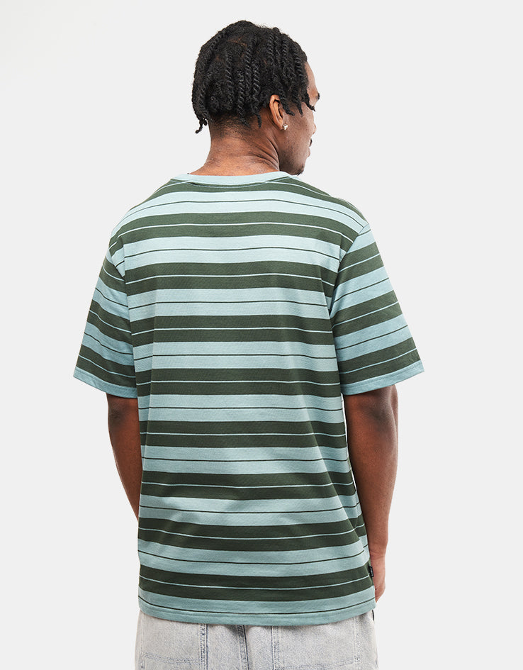 Element Icon Label Pocket Striped T-Shirt - Trellis/Jungle Green