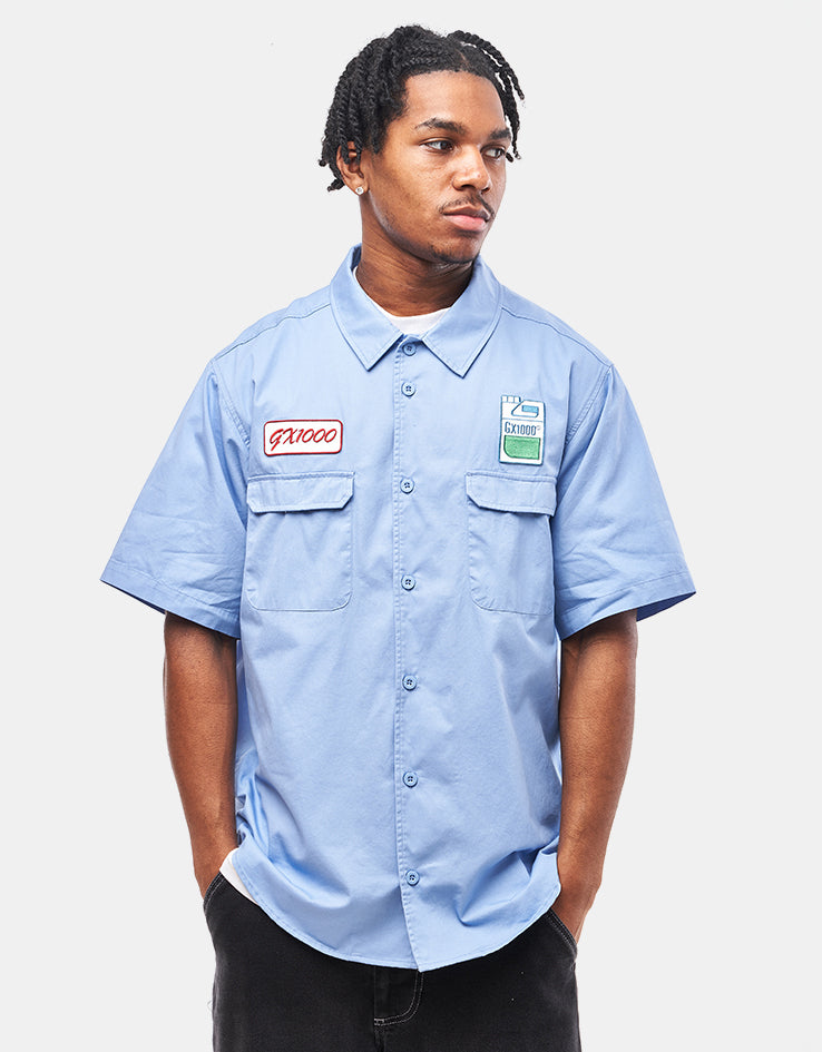 GX1000 Fertilizer S/S Button Down Shirt - Light Blue