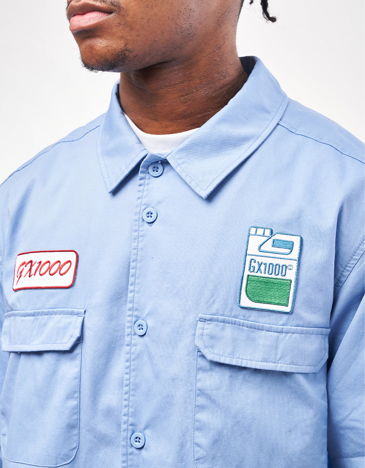 GX1000 Fertilizer S/S Button Down Shirt - Light Blue