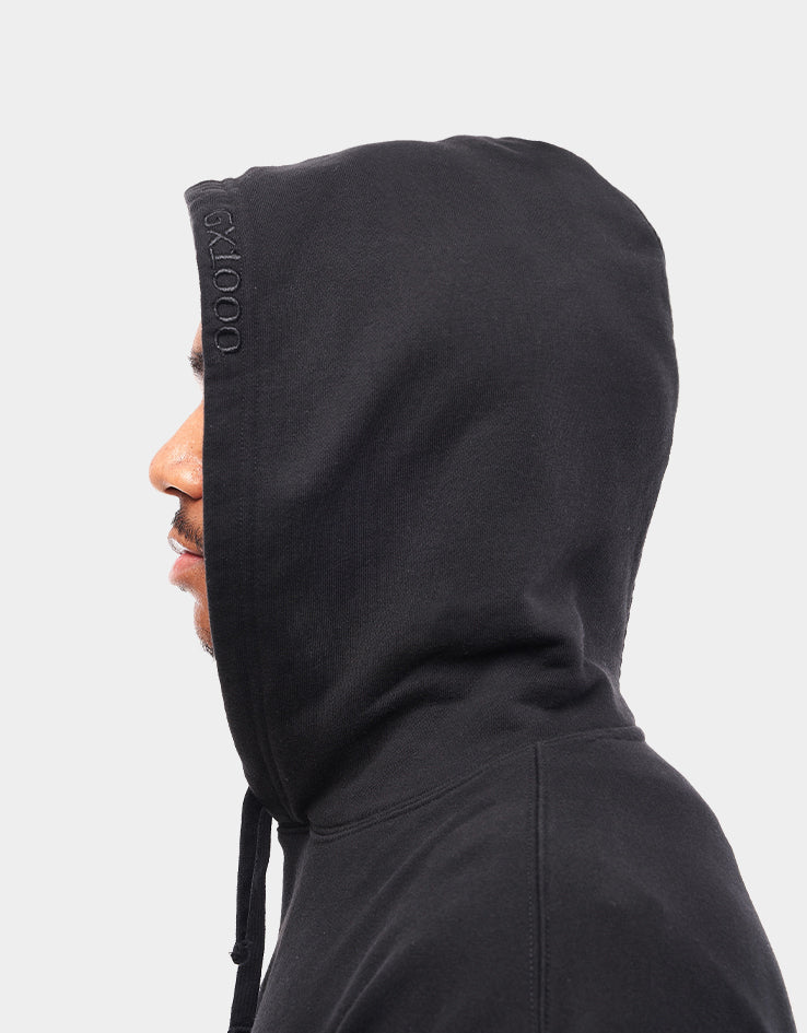 GX1000 Script Pullover Hoodie - Black