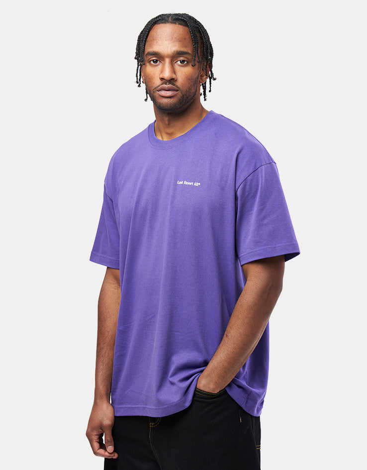 Last Resort Atlas Monogram T-Shirt - Heliotrope/White