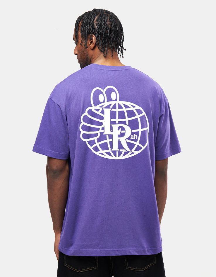 Last Resort Atlas Monogram T-Shirt - Heliotrope/White