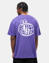 Last Resort Atlas Monogram T-Shirt - Heliotrope/White