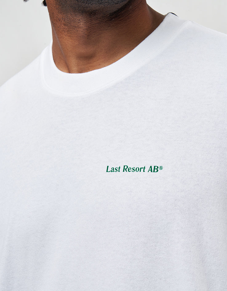 Last Resort Atlas Monogram T-Shirt - White/Kelly Green