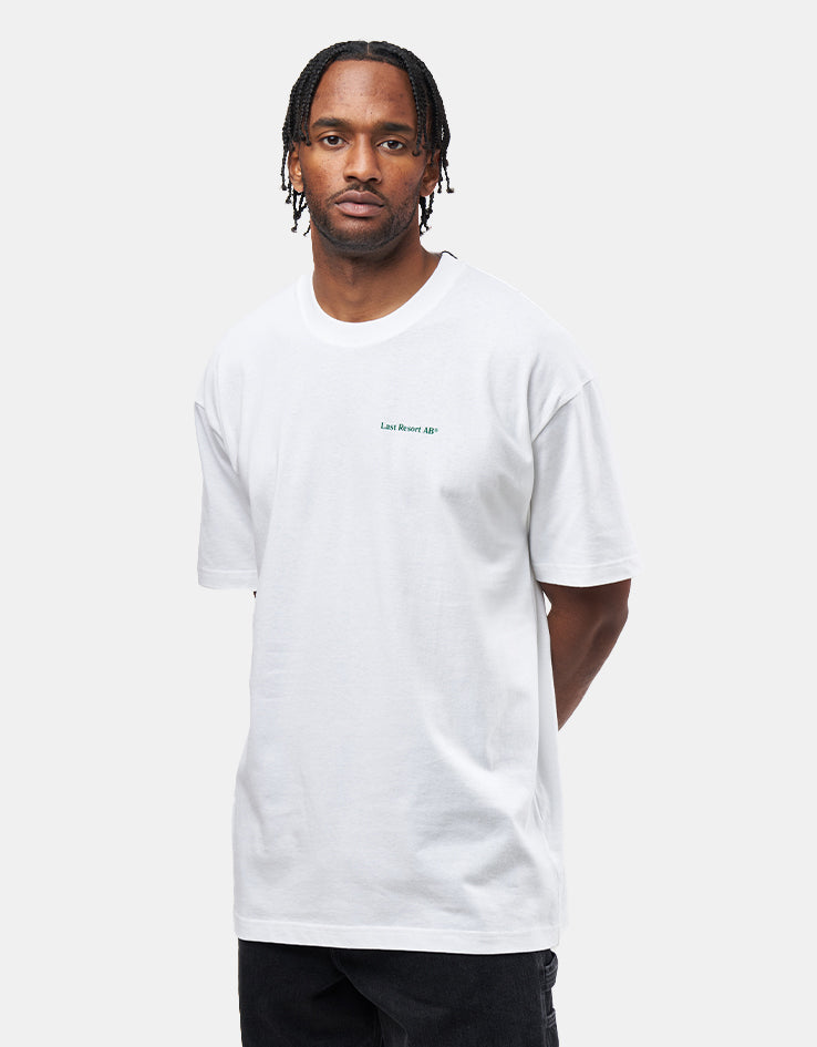 Last Resort Atlas Monogram T-Shirt - White/Kelly Green