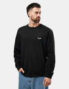 Magenta Script Crewneck - Black