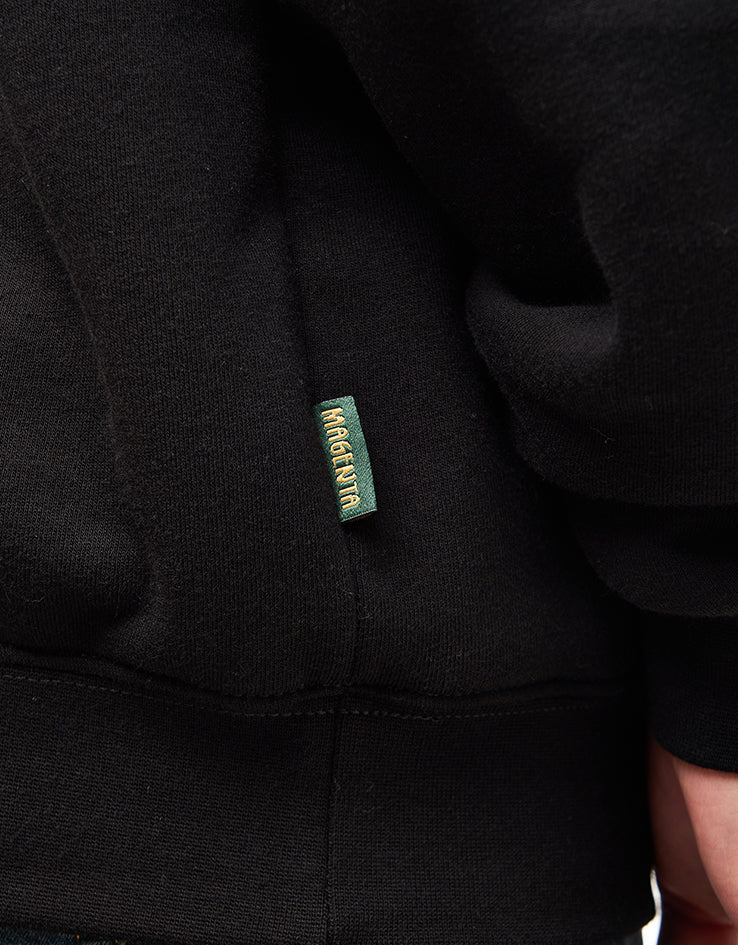 Magenta Script Crewneck - Black