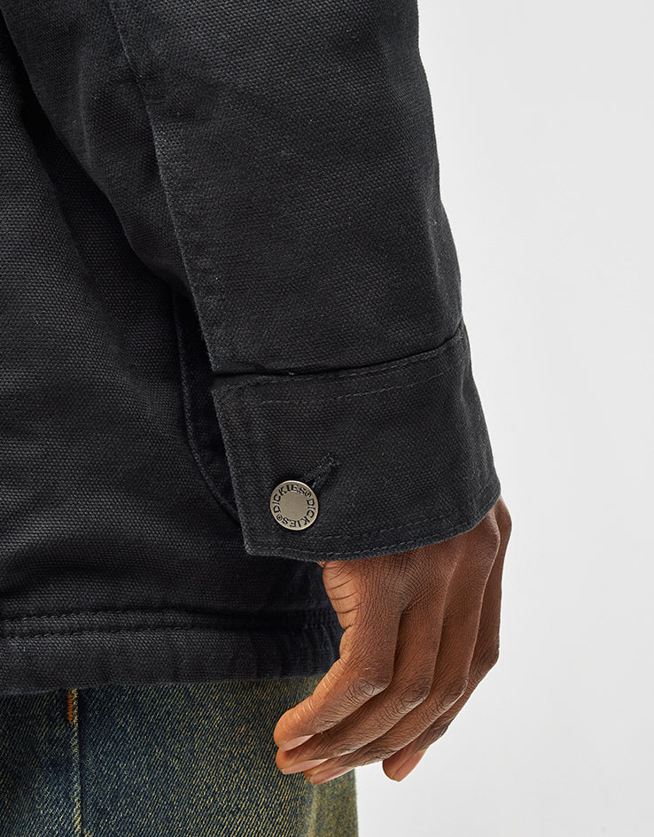 Dickies High Pile Fleece Lined Chore Jacket - Stone Washed Black