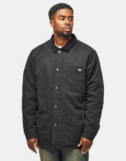 Dickies High Pile Fleece Lined Chore Jacket - Stone Washed Black