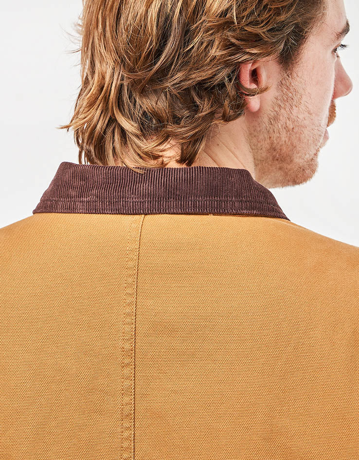 Dickies High Pile Fleece Lined Chore Jacket - Stonewashed Brown Duck