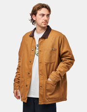 Dickies High Pile Fleece Lined Chore Jacket - Stonewashed Brown Duck