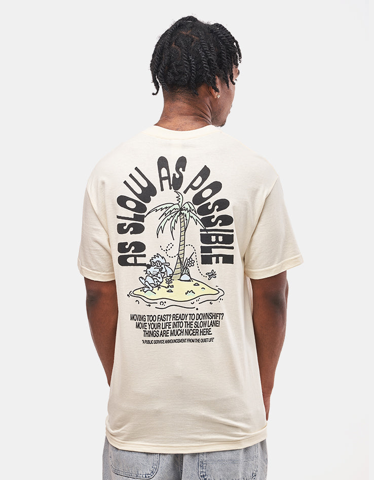 The Quiet Life As Slow As Possible T-Shirt - Cream