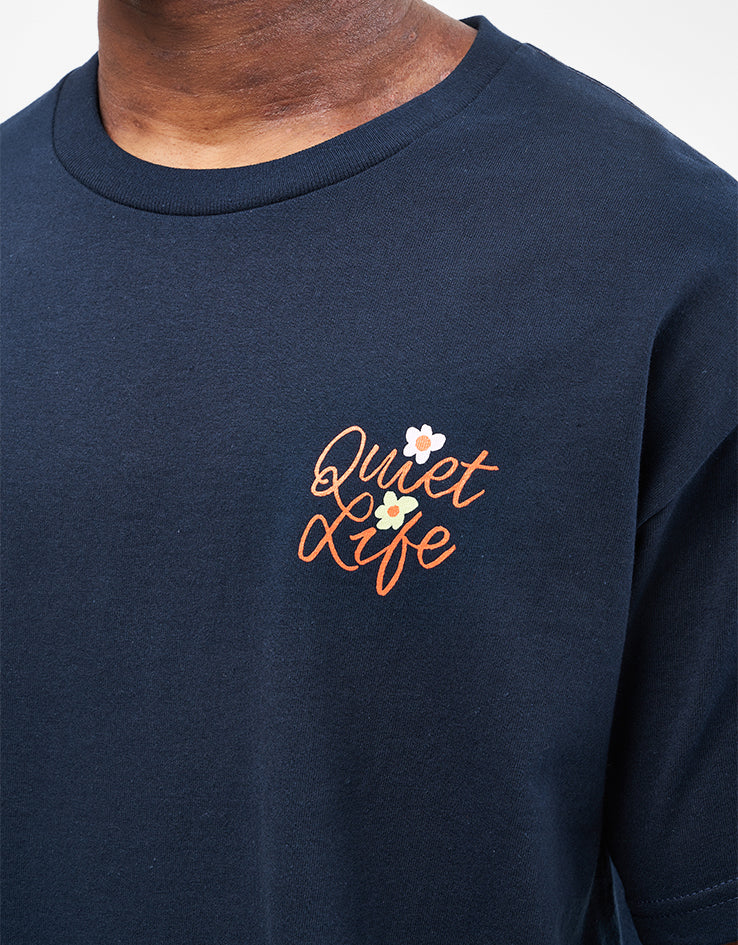 The Quiet Life Floral T-Shirt - Navy