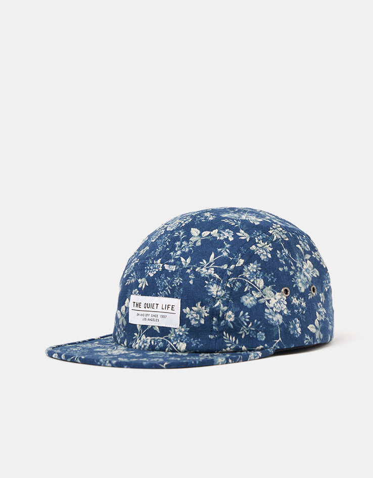 The Quiet Life Blue Flowers 5 Panel Cap - Blue