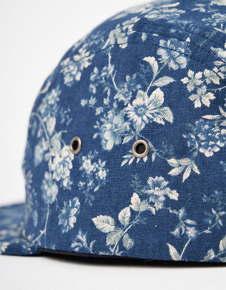 The Quiet Life Blue Flowers 5 Panel Cap - Blue