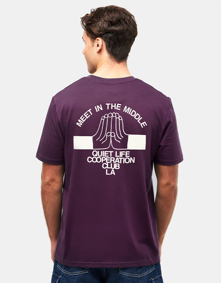 The Quiet Life Cooperation Club T-Shirt - Eggplant