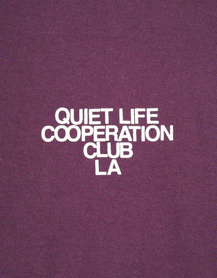 The Quiet Life Cooperation Club T-Shirt - Eggplant