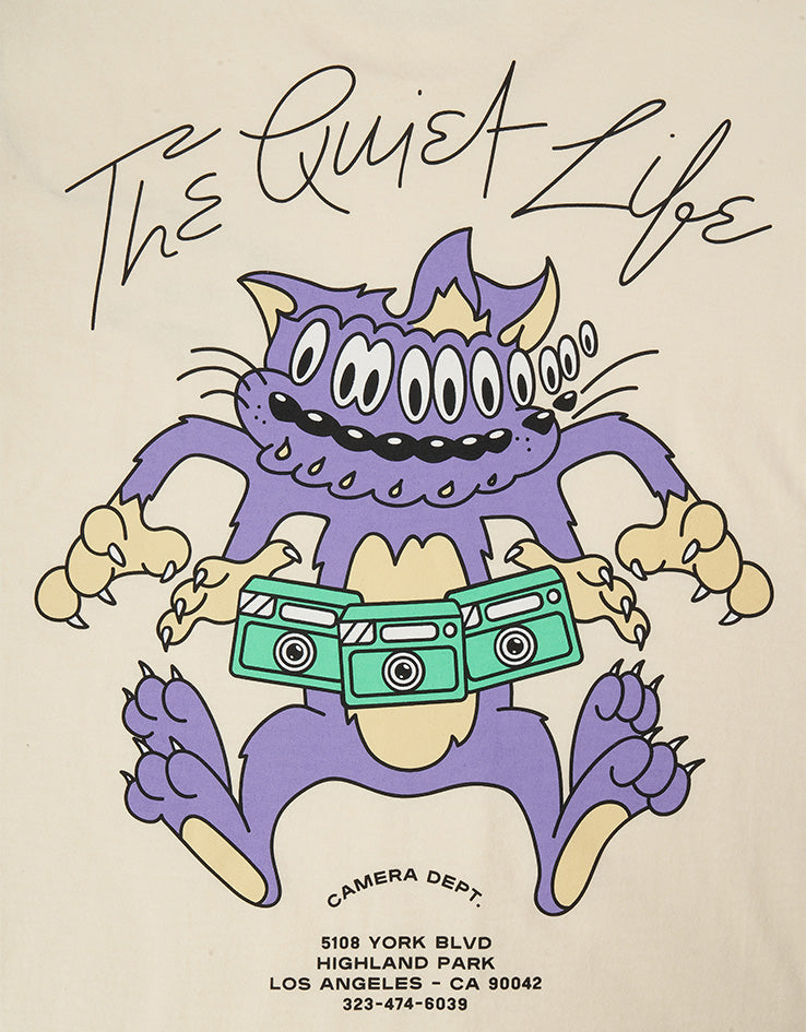 The Quiet Life Shakey Cat T-Shirt - Cream