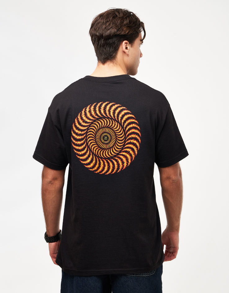 Spitfire OG Classic Flame T-Shirt - Black/Red/Yellow
